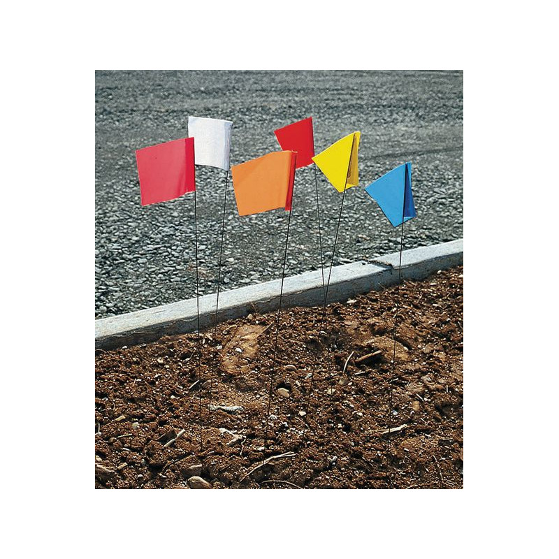 Lot de 100 piquets drapeaux 75cm - 4 coloris