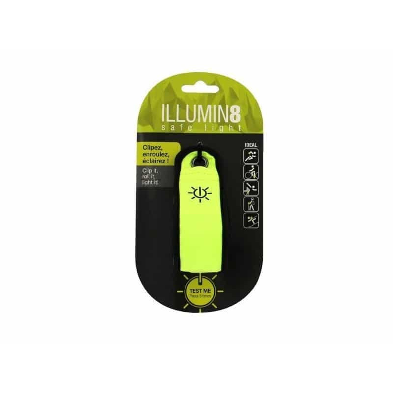Brassard fluo lumineux avec pile avec clap Brassard fluo lumineux avec pile avec clap