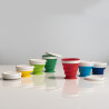 Verre en silicone pliable personnalisable avec pied