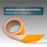 Rubalise plastique 50mm*100m blanc et jaune
