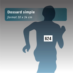 Dossard Tyvek indéchirable, sans personnalisation noir, blanc