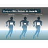 Dossard format spécial sans personnalisation noir,blanc - Tyvek indéchirable