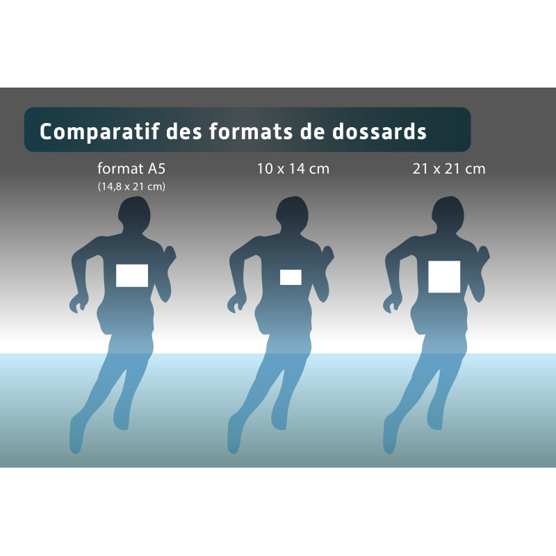 Dossard format spécial sans personnalisation noir,blanc - Tyvek indéchirable Dossard format spécial sans personnalisation noir,blanc - Tyvek indéchirable