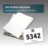 Lot 100 feuilles A5 Tyvek indéchirables pour imprimer vos dossards