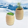 Pot en bois tonneau