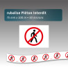 Rubalise plastique interdit au piéton 75mm*100m
