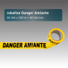 Rubalise jaune avec mention "danger amiante" 50mm*100m
