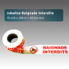 Rubalise plastique baignade interdite 75mm*250m