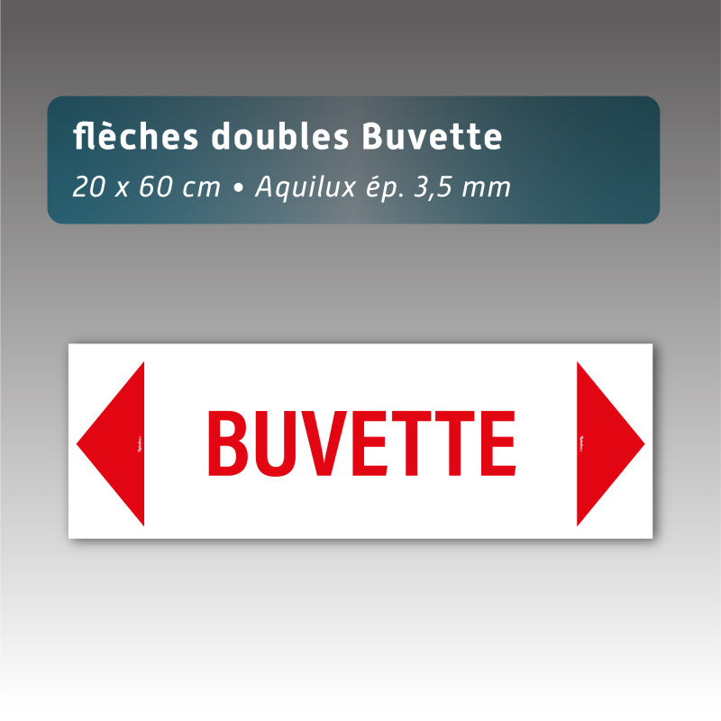 Flèche double "buvette" 20*60cm aquilux Flèche double "buvette" 20*60cm aquilux