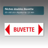 Flèche double "buvette" 20*60cm aquilux