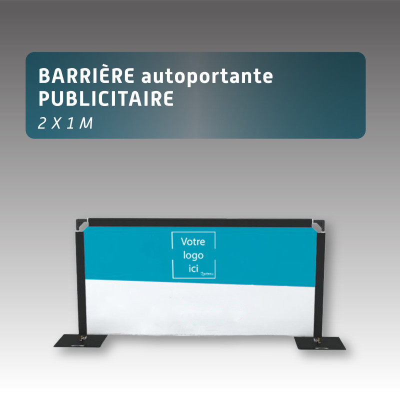 BARRIÈRE autoportante PUBLICITAIRE 2 X 1 M BARRIÈRE autoportante PUBLICITAIRE 2 X 1 M