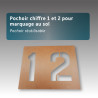 Pochoir chiffre 1 et 2 pour marquage au sol