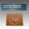 Pochoir distanciation cercle avec chiffre 10