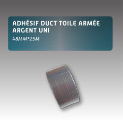 Adhésif DUCT toile armée argent uni - 48mm*25m