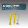 Balise prairial pour balisage au sol 15cm
