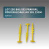 Lot 250 Balises prairial pour balisage au sol 15cm