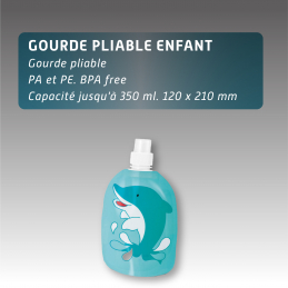 GOURDE SOUPLE ENFANT + MOUSQUETON