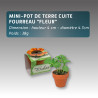 Mini-pot de terre cuite fourreau "fleur"