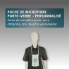 Poche de microfibre porte-verre 200gr/mq, dim. 16x22cm -  personnalisé