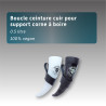 Boucle ceinture cuir pour support corne à boire