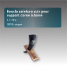 Boucle ceinture cuir pour support corne à boire