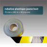 Rubalise plastique75mm*500m jaune/noir