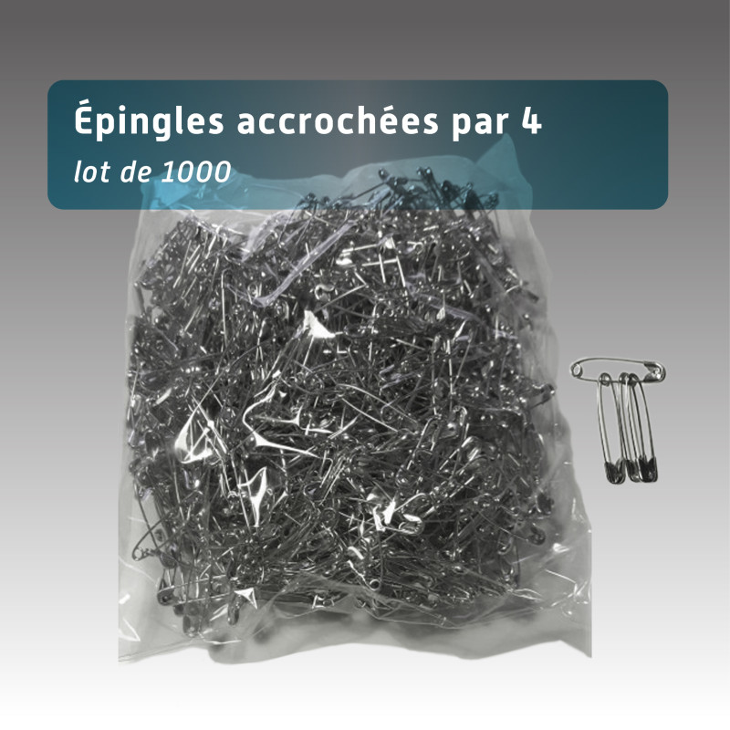 Épingles à nourrice attachées par 4 lot 1000 au total - 250*4