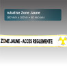 Rubalise plastique blanche "Zone Jaune - Accès Réglementé"
