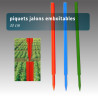Piquet jalon emboitable 33cm - lot 100 - 3 couleurs