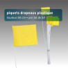 Piquets drapeau de signalisation 60 cm (lot de 50) - 2 couleurs