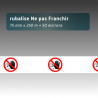 Rubalise plastique stop picto 75mm*250m