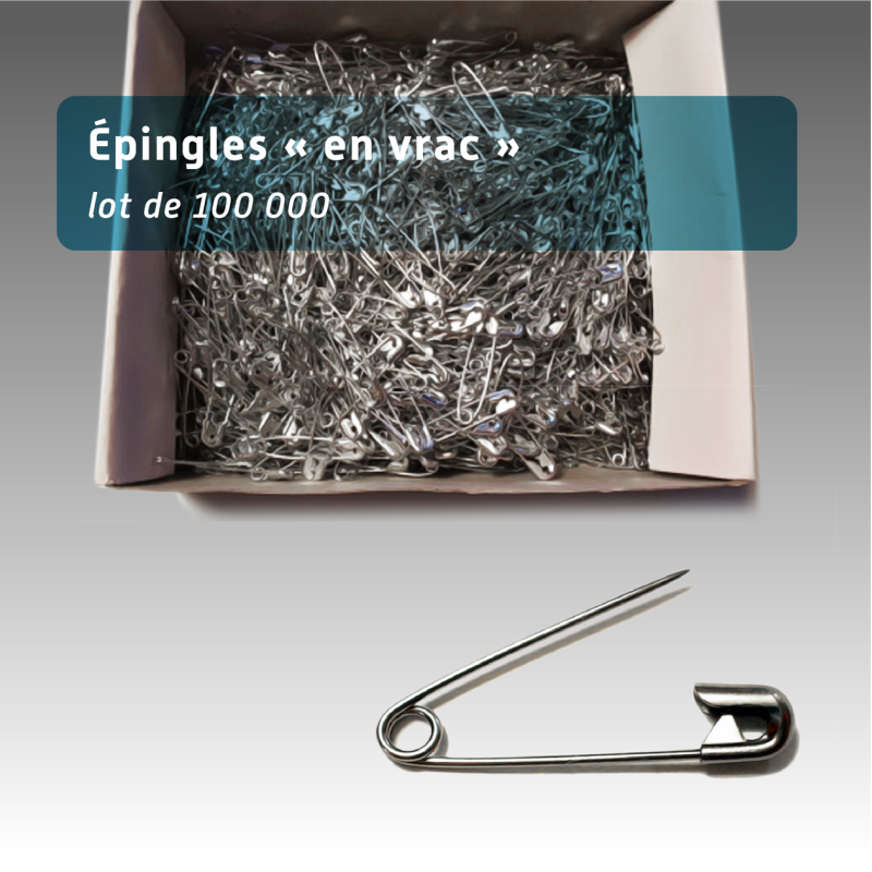 Epingles 28mm métal (lot de 100 000) Epingles 28mm métal (lot de 100 000)