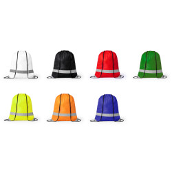 Sac nylon avec bande refléchissante