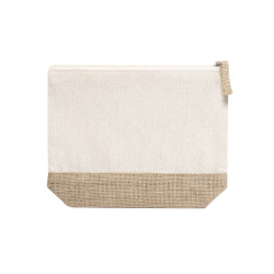 Trousse en coton et jute - personnalisable