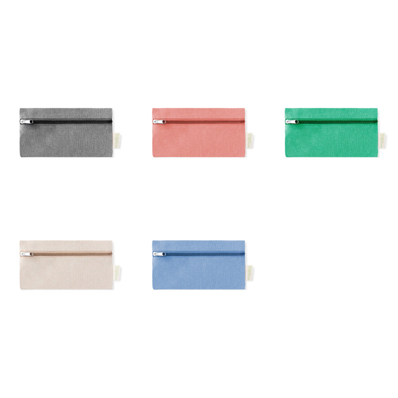 Trousse en coton recyclé - 5 couleurs disponibles - personnalisable Trousse en coton recyclé - 5 couleurs disponibles - personnalisable