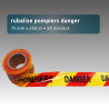 Rubalise plastique jaune/rouge sapeur pompier danger75mm*250m