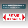 Flèche aquilux double "retrait dossards" 20*60cm