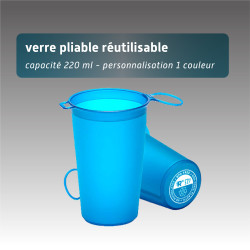 Verre pliable ecologique reutilisable personnalisable