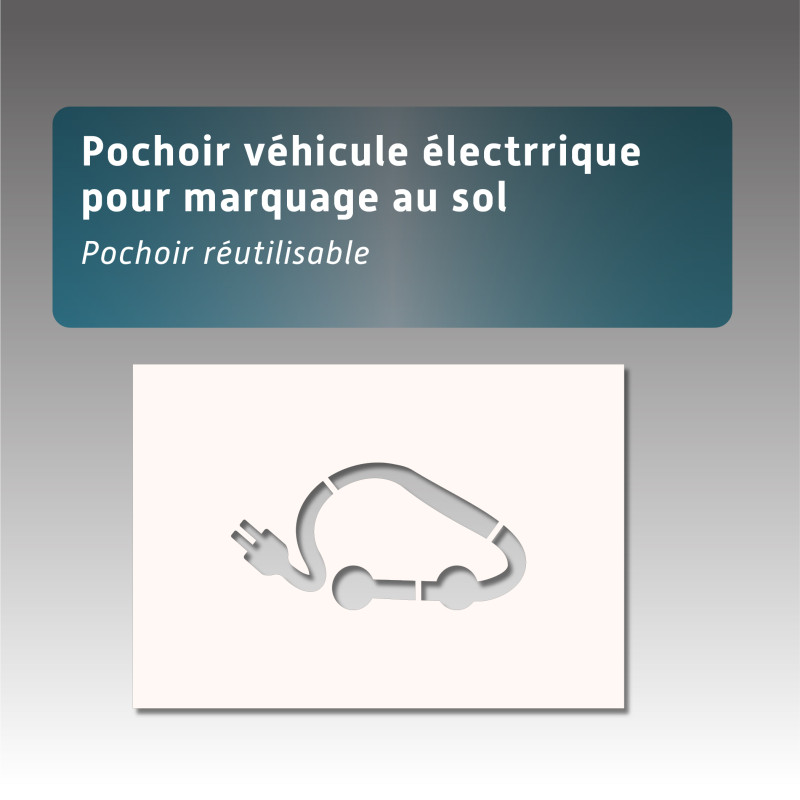 Pochoir VOITURE ELECTRIQUE pour marquage au sol Pochoir VOITURE ELECTRIQUE pour marquage au sol