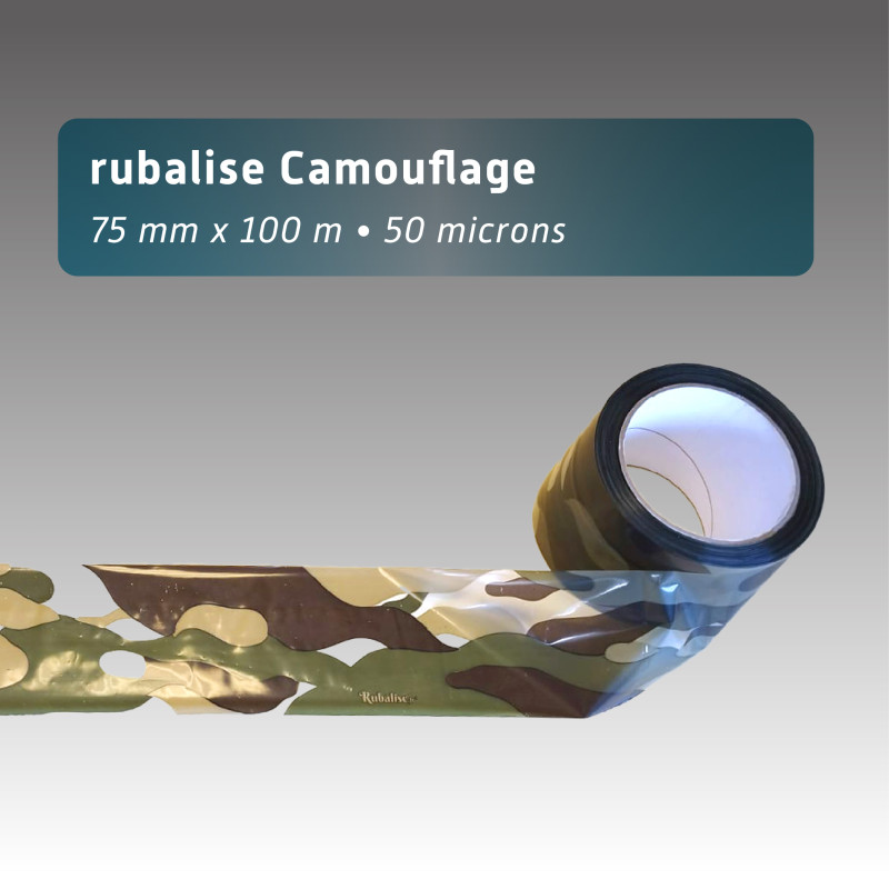 Rubalise plastique camouflage militaire
