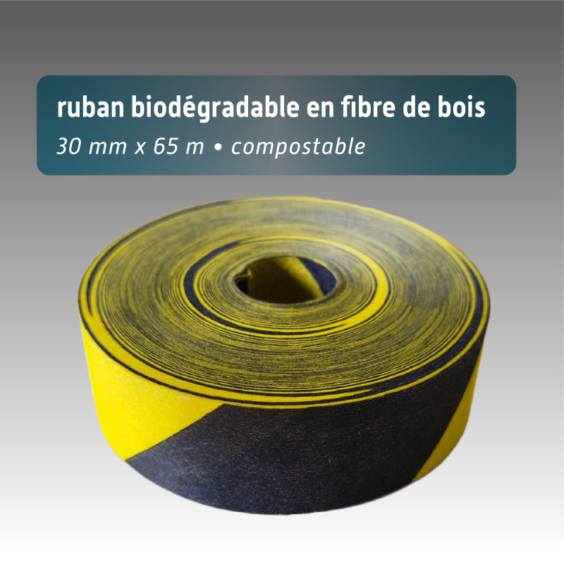 Ruban biodégradable fibre de bois 3cm*65m - 6 couleurs bi-color Ruban biodégradable fibre de bois 3cm*65m - 6 couleurs bi-color