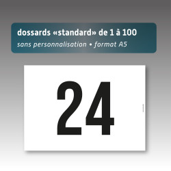 dossard sans perso de 1 a 100