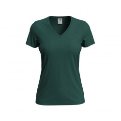 Tee shirt polyester col v