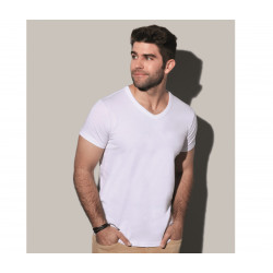 Tee shirt femme polyester col V