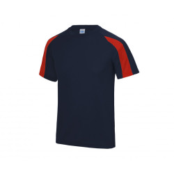 Tee shirt polyester bi color
