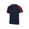 Tee shirt polyester bi color