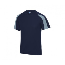 Tee shirt polyester bi color