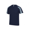 Tee shirt polyester bi color