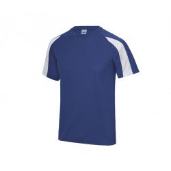 T-shirt en polyester bi color manches courtes | T-shirt