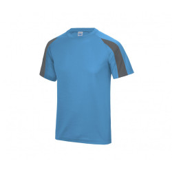 Tee shirt polyester bi color